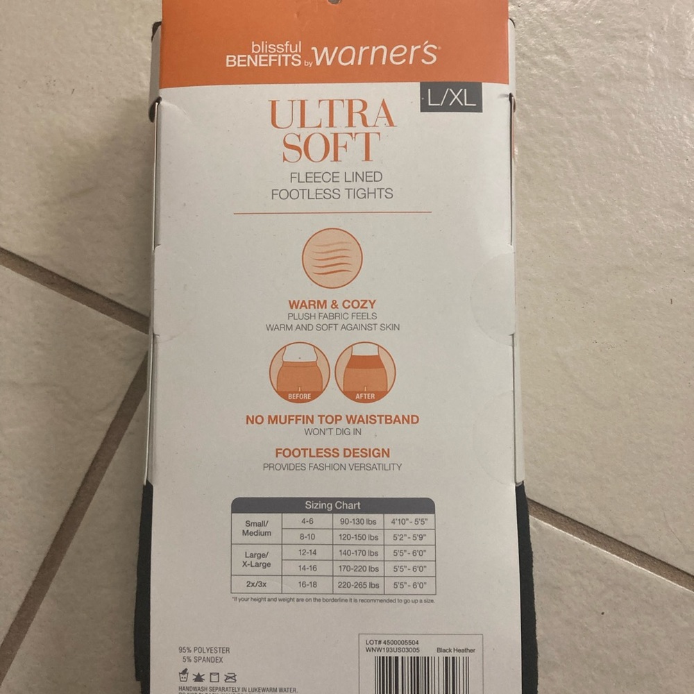 2pk NWT Footless Tights - Picture 3 of 3